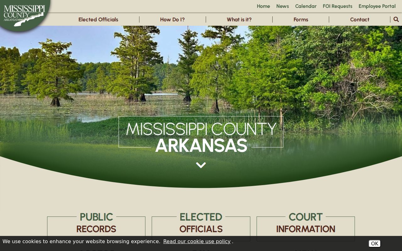 Mississippi County criminal records government homepage