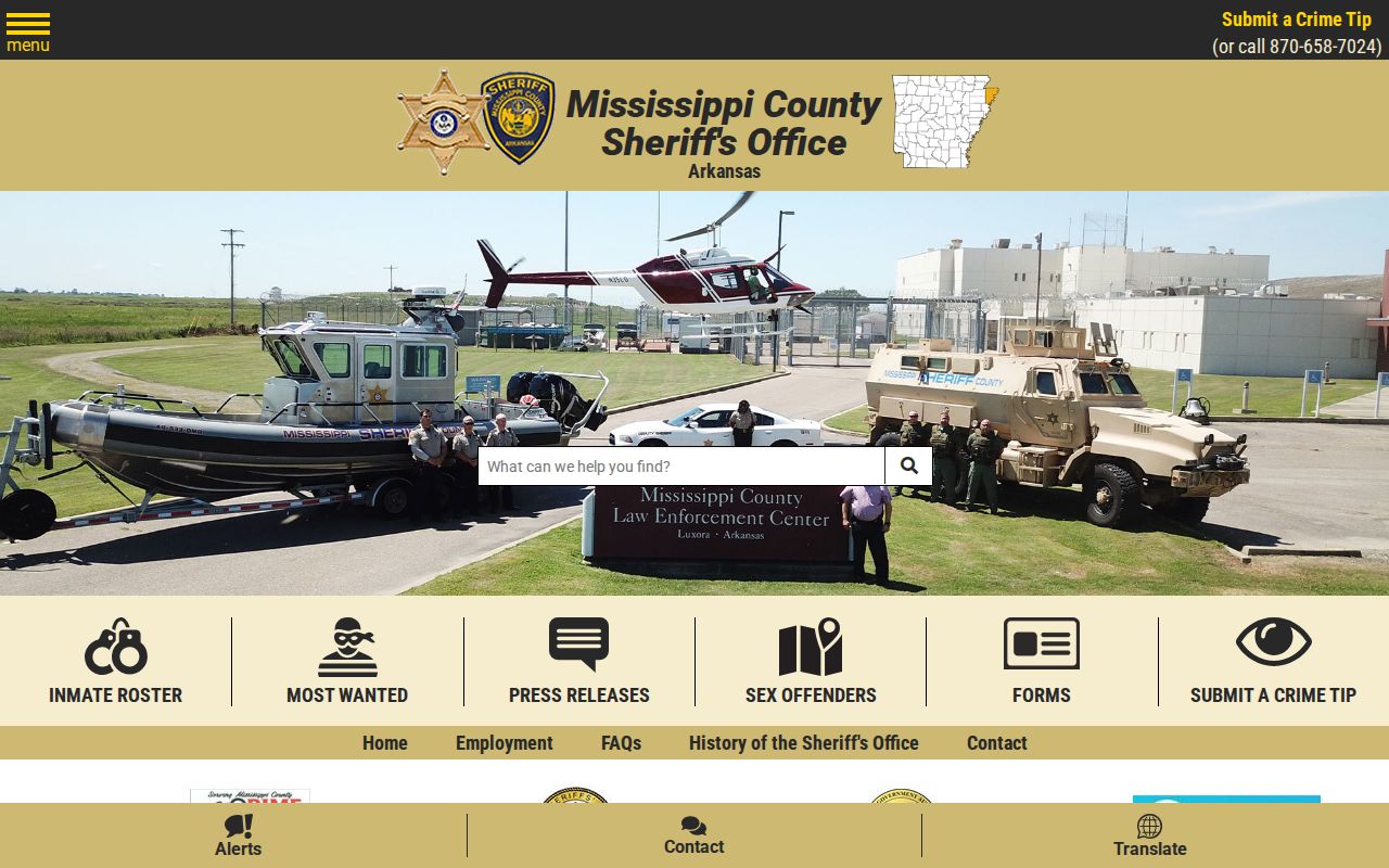 Mississippi County criminal records sheriff office website