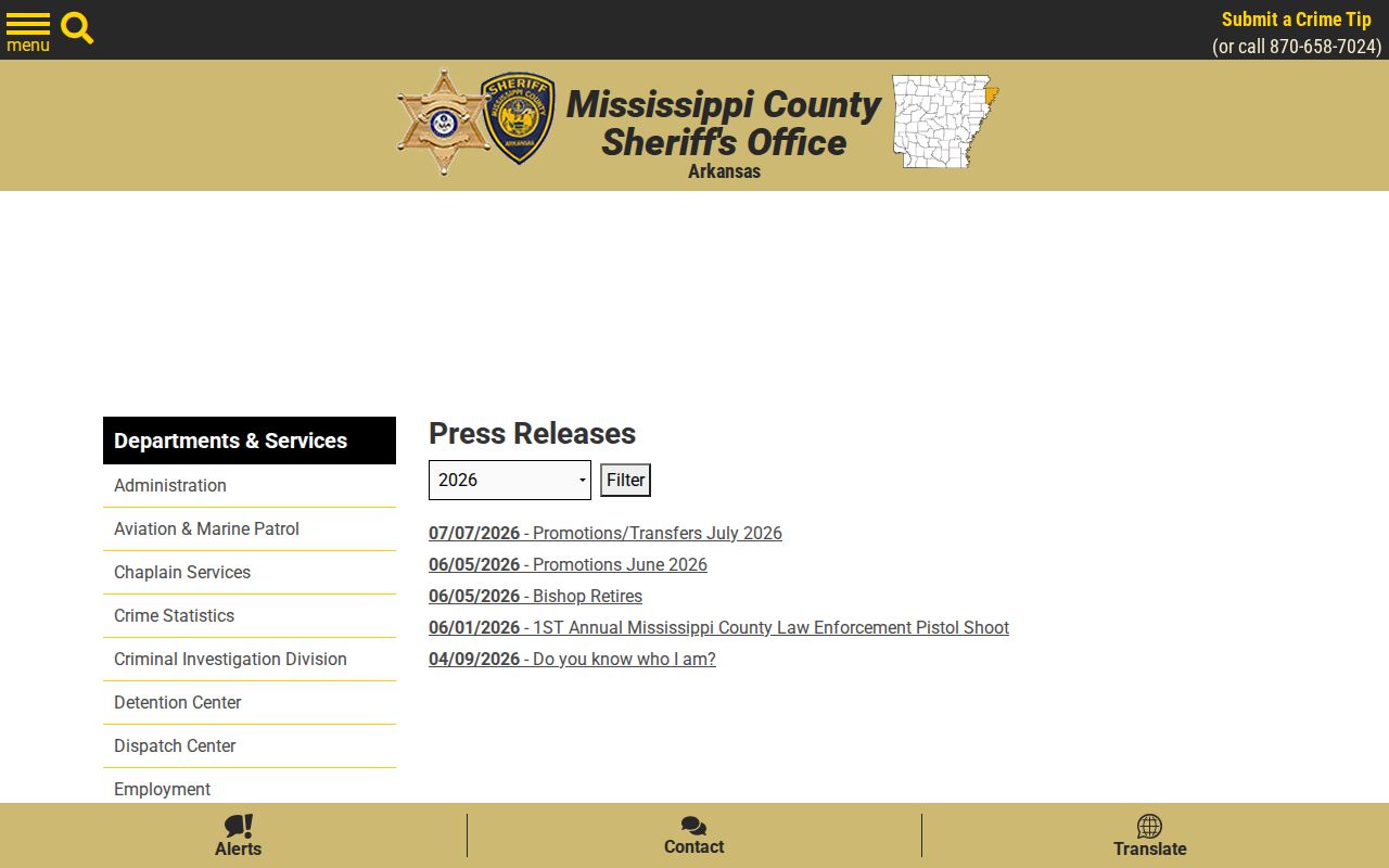 Mississippi County sex offender records sheriff press release index